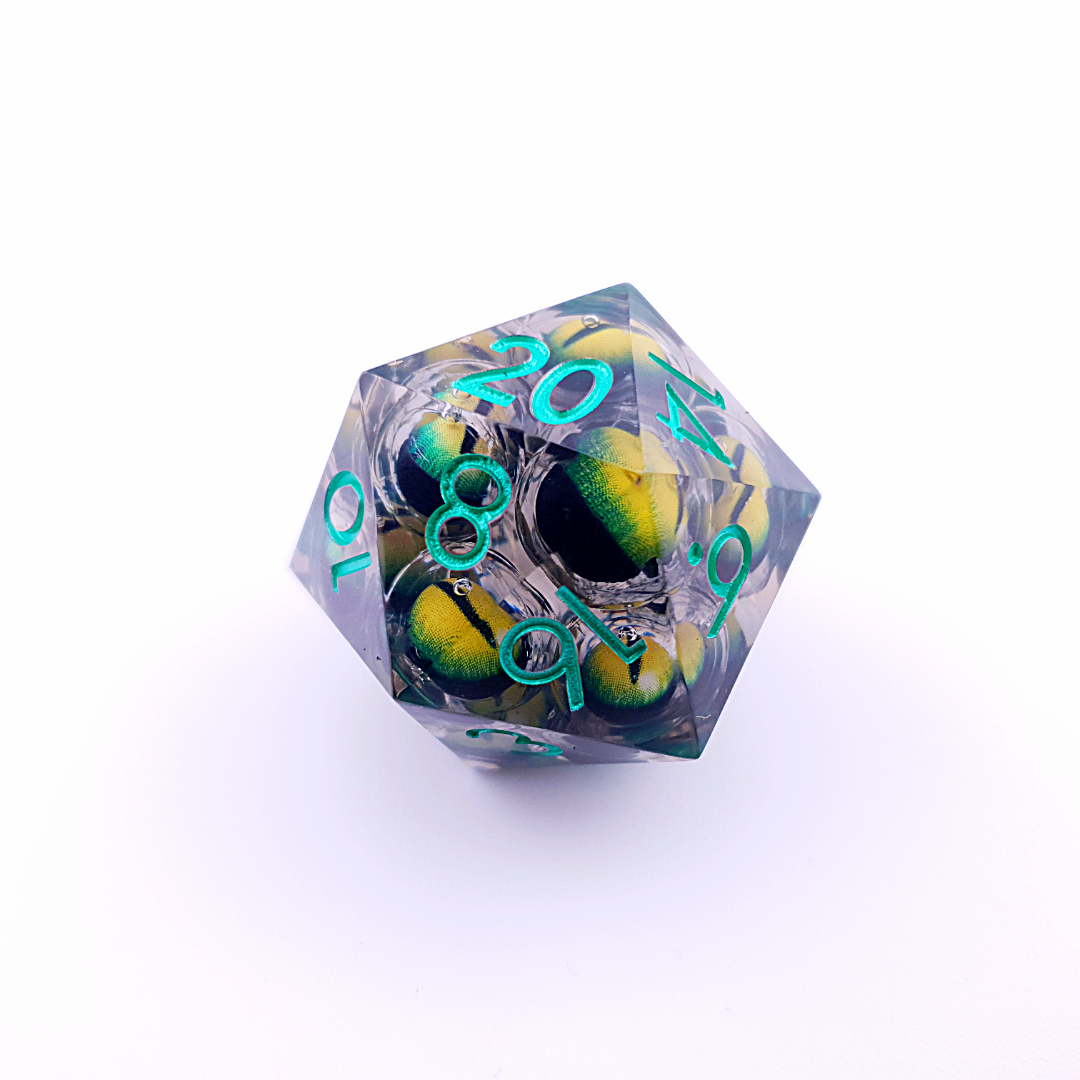 Eyes of Envy | 30mm D20 | Liquid Core Dice | Single Dice