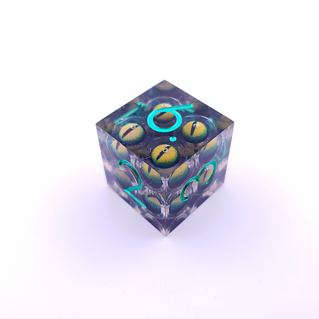 Eyes of Envy | 30mm D20 | Liquid Core Dice | Single Dice