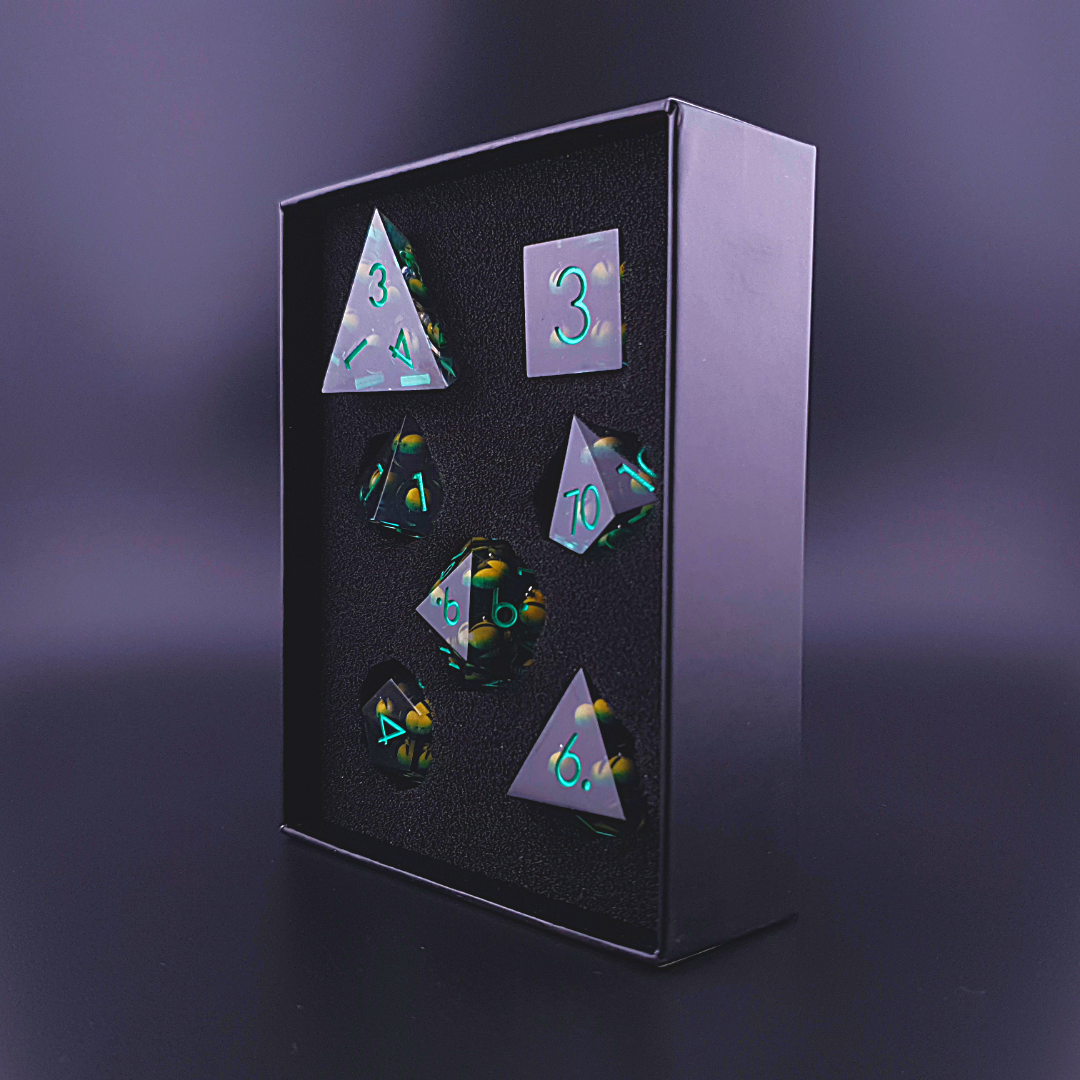 Eyes of Envy | 30mm D20 | Liquid Core Dice | Single Dice