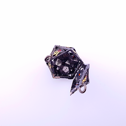 Vaultstone – close-up view – mini DnD dice keyring (1)