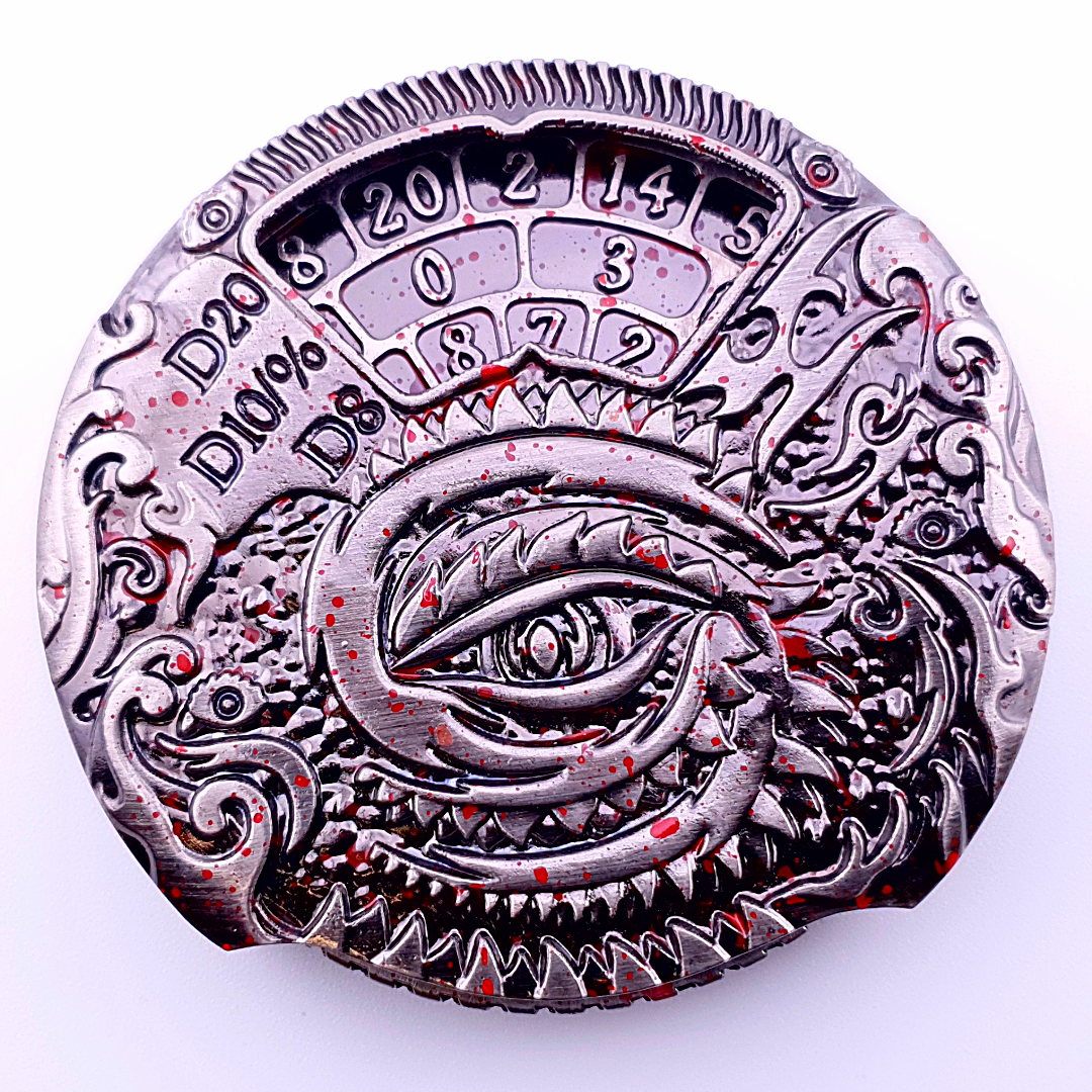 Drake's Gambit | Dice Spinner | Blood Spatter Silver
