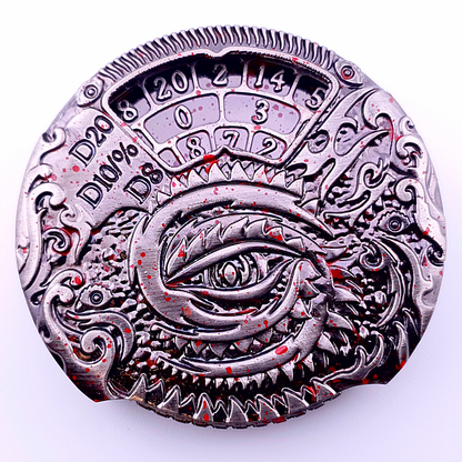 Drake's Gambit | Dice Spinner | Blood Spatter Silver