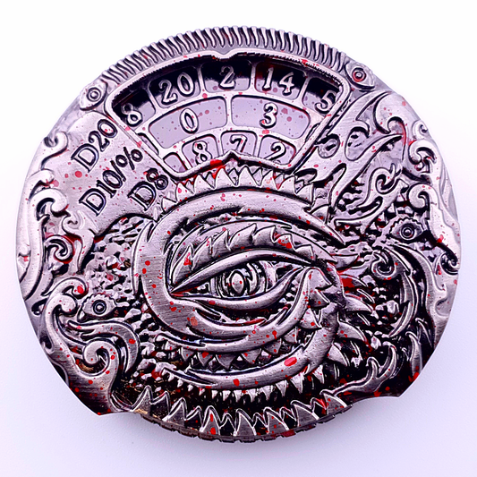Drake's Gambit | Dice Spinner | Blood Spatter Silver