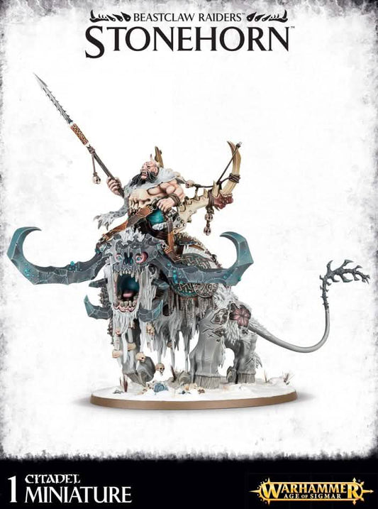 Ogor Mawtribes: Frostlord On Stonehorn – Warhammer miniature – Tabletop Dominion