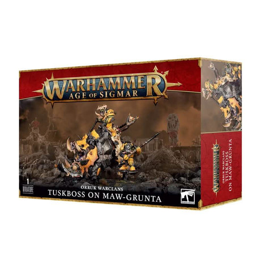 Orruk Warclans: Tuskboss On Maw-Grunta – Warhammer miniature – Tabletop Dominion