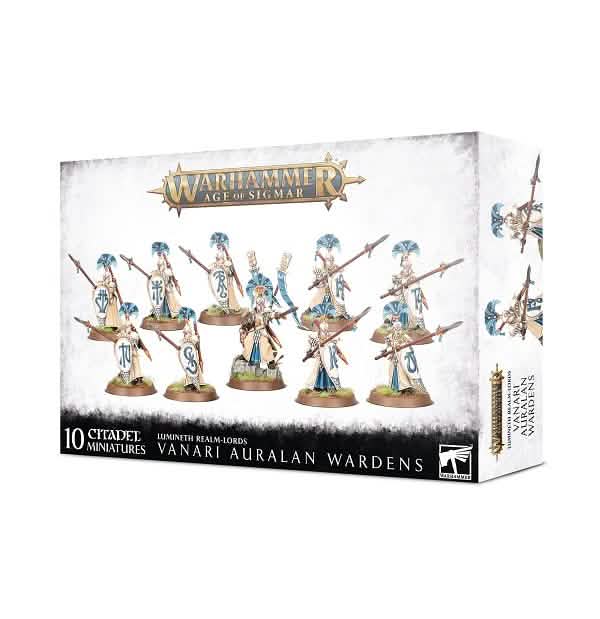 Lumineth  R-L: Vanari Auralan Wardens – Warhammer miniature – Tabletop Dominion