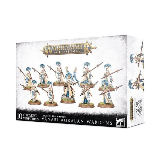 Lumineth  R-L: Vanari Auralan Wardens – Warhammer miniature – Tabletop Dominion