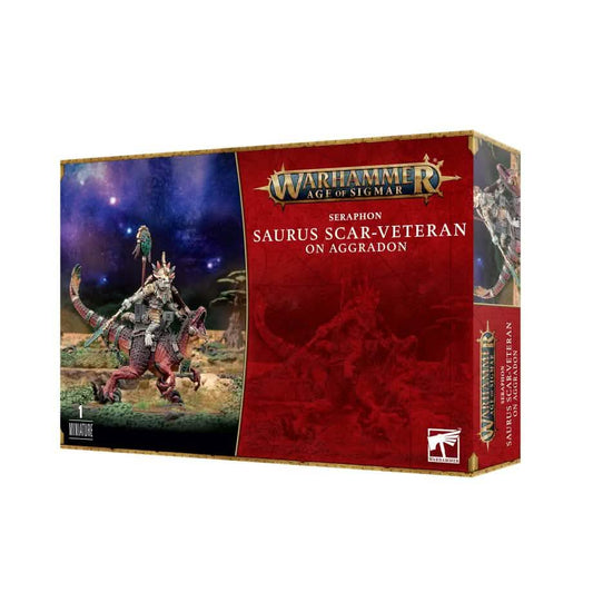 Seraphon: Saurus Scar-Veteran On Aggradon – Warhammer miniature – Tabletop Dominion