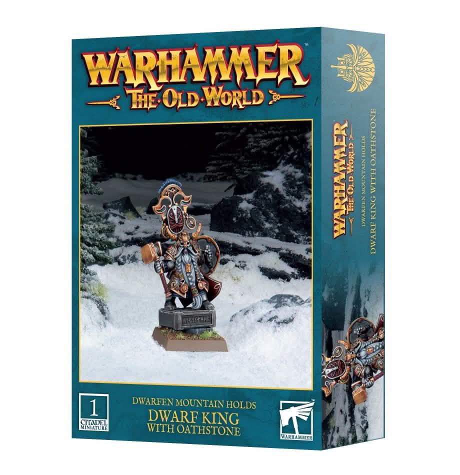 Dwarfen Holds: Dwarf King With Oathstone – Warhammer miniature – Tabletop Dominion