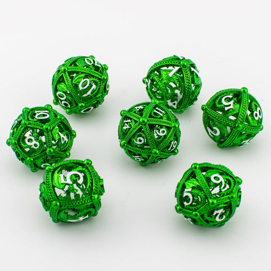 Round Dragon Metal Dice Set