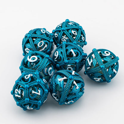 Round Dragon Metal Dice Set