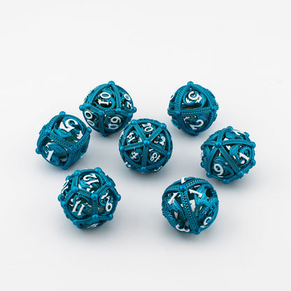 Round Dragon Metal Dice Set
