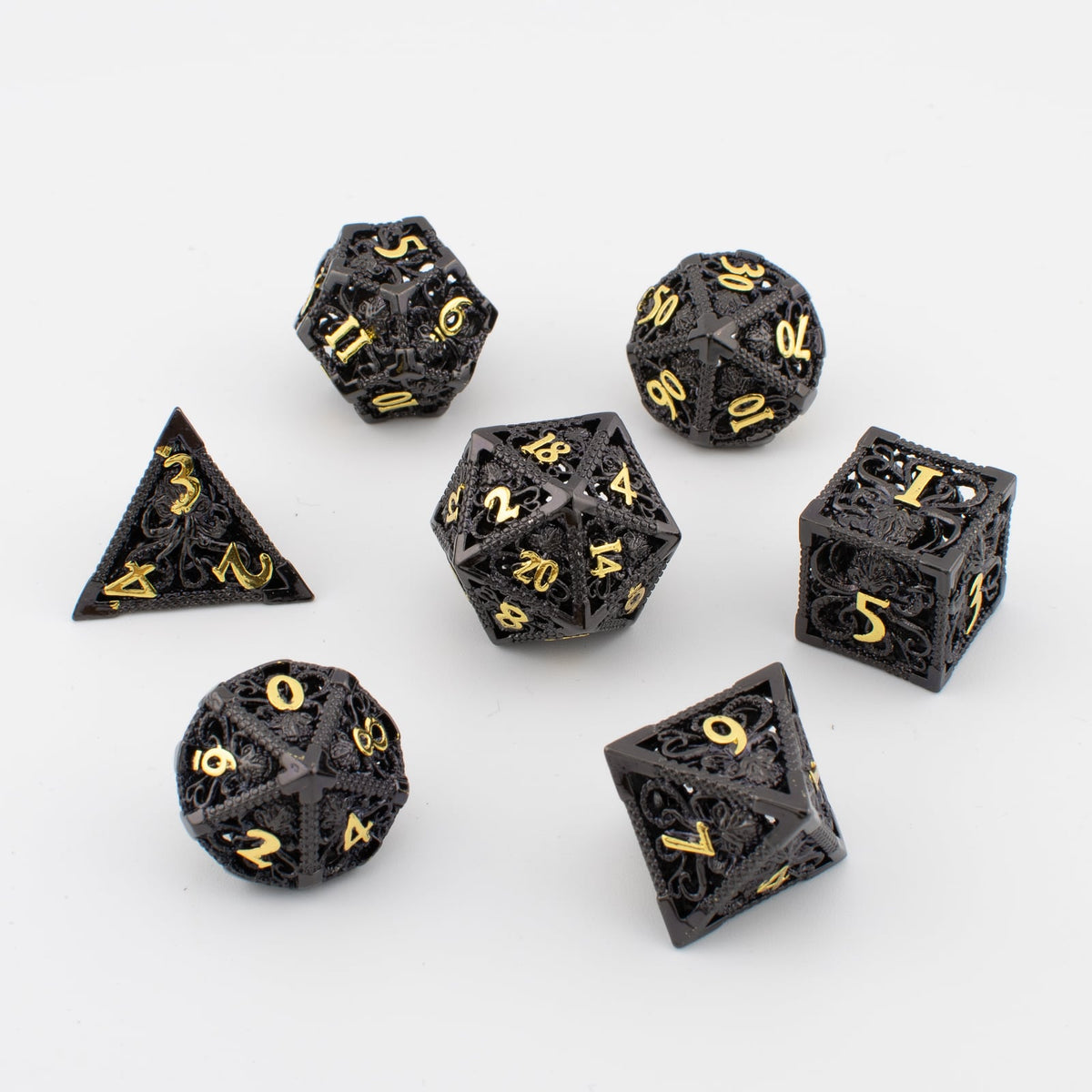Hollow Octopus Metal Dice Set