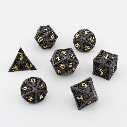 Hollow Octopus Metal Dice Set