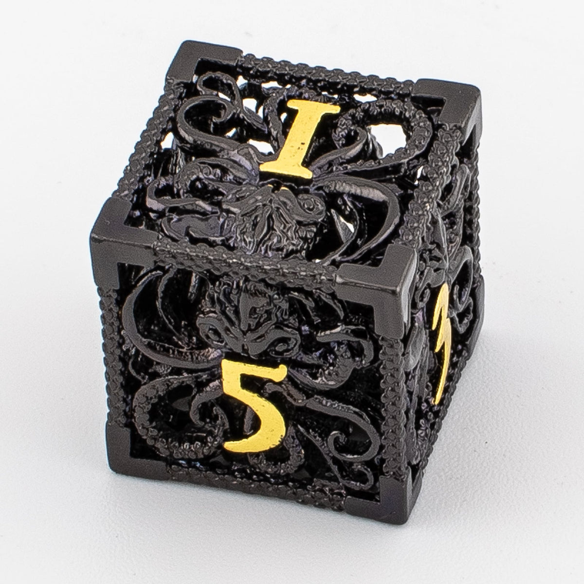 Hollow Octopus Metal Dice Set