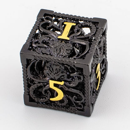 Hollow Octopus Metal Dice Set