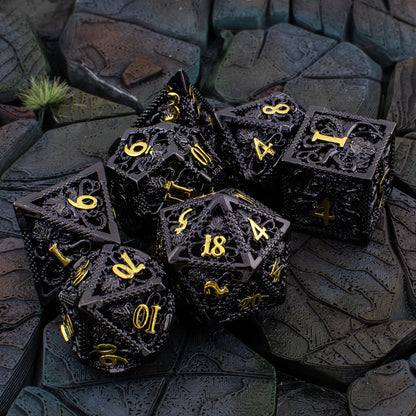 Hollow Octopus Metal Dice Set