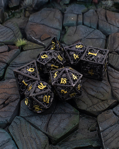 Hollow Octopus Metal Dice Set