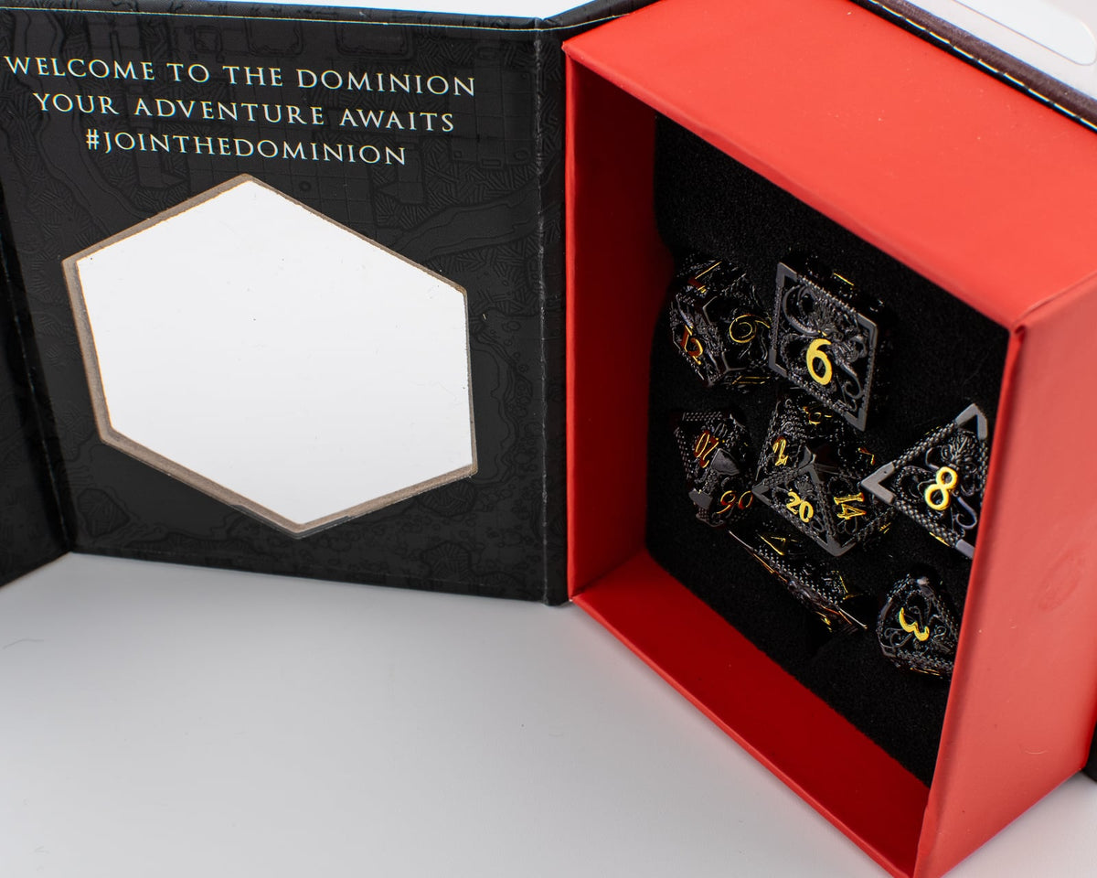 Hollow Octopus Metal Dice Set