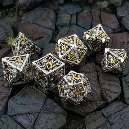 Hollow Octopus Metal Dice Set