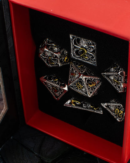 Hollow Octopus Metal Dice Set