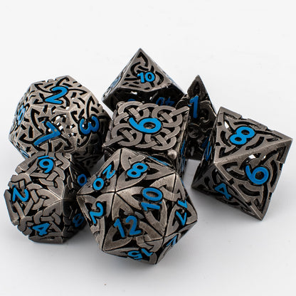 Hollow Maze Metal Dice Set