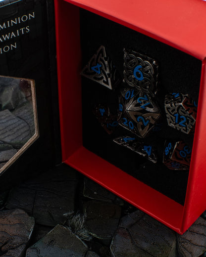 Hollow Maze Metal Dice Set