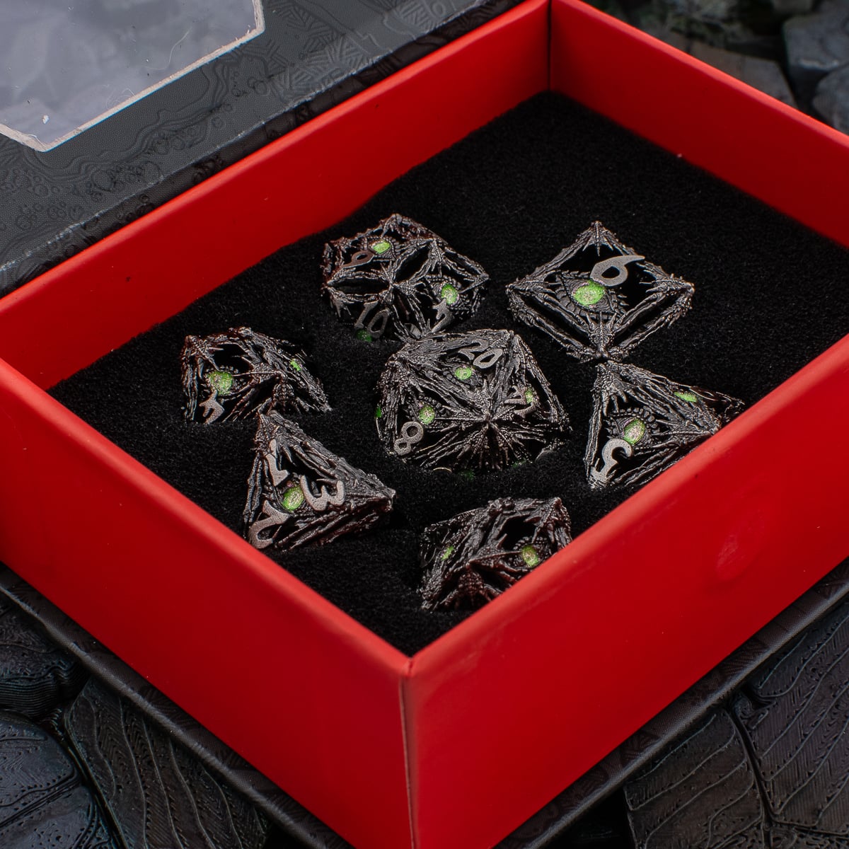 Dragon Eye Hollow Metal Dice Set