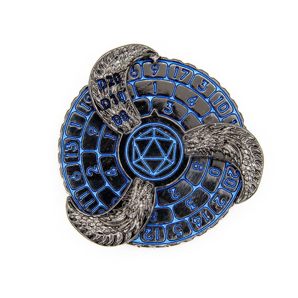 Prophecy Wheel | Dice Spinner | Black & Blue