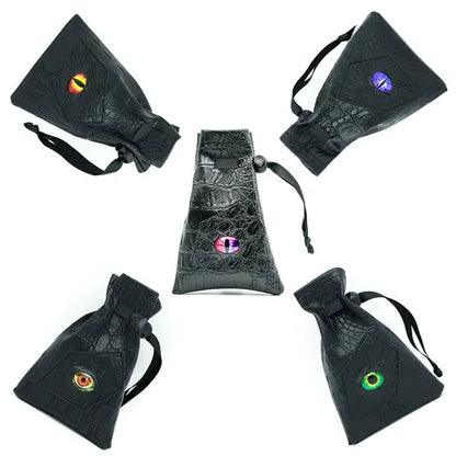 Purple Dragon Eye Dice Bag | Purple | Faux Leather | Dragonscale