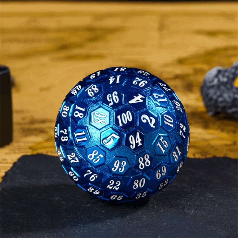 Azure Oracle | 45mm D100 | Metal - Tabletop Dominion