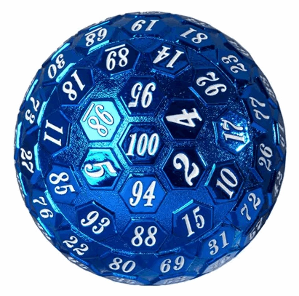 Azure Oracle | 45mm D100 | Metal - Tabletop Dominion