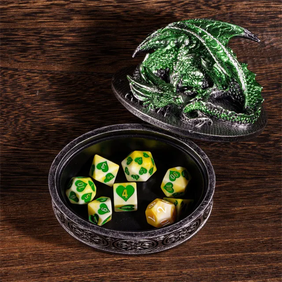 Guardian's Keep | Cast Resin Dice Box | Green