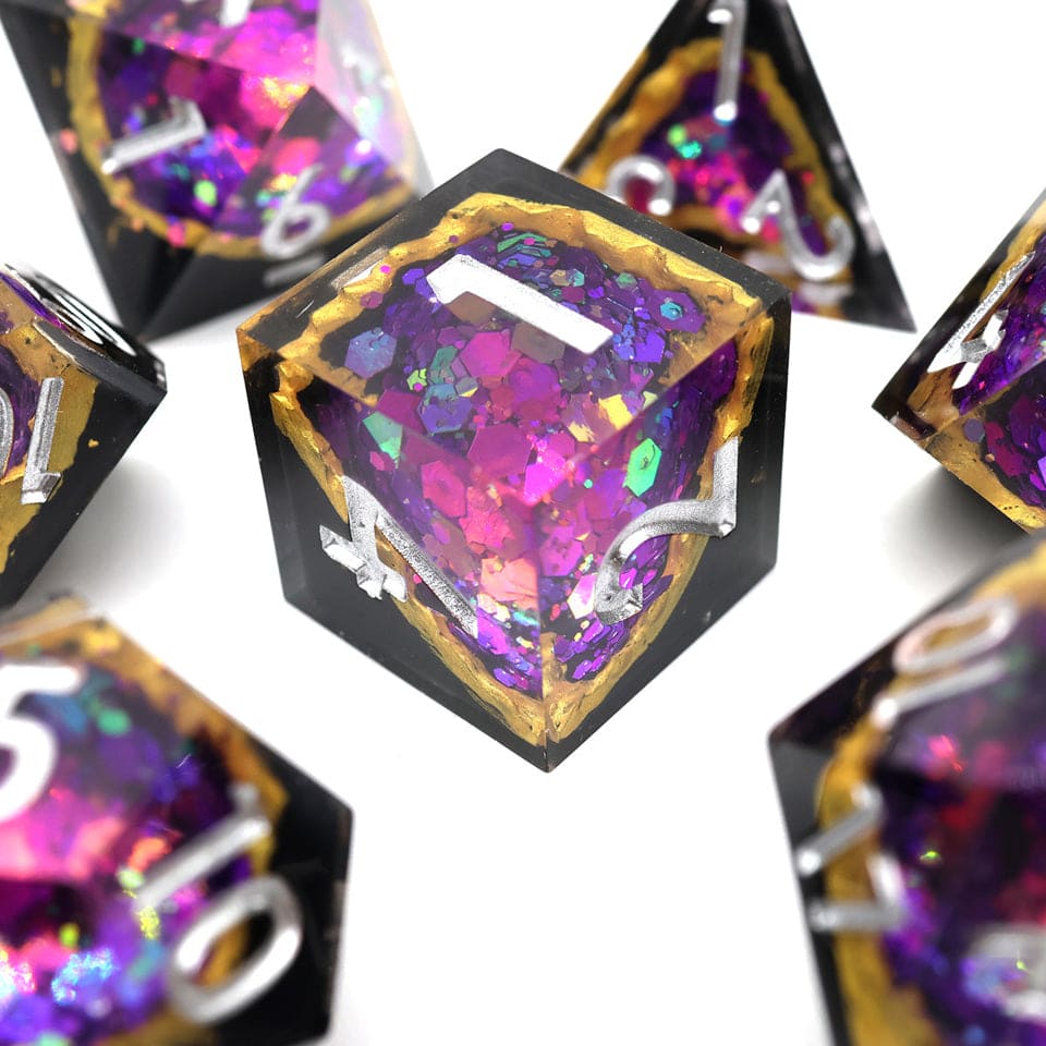 Regal Relic | Geode Dice | 7 Piece Set