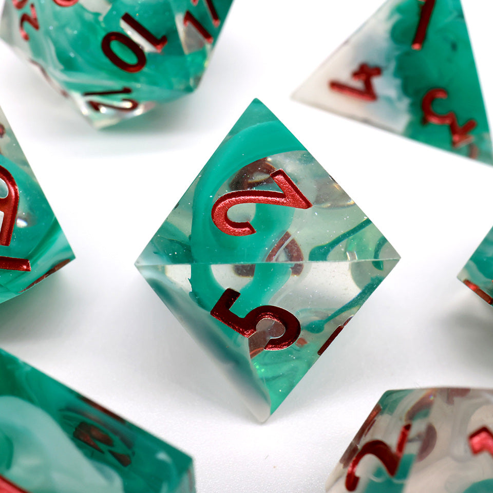 Spectral Coil | Sharp Edge Dice | 7 Piece Set