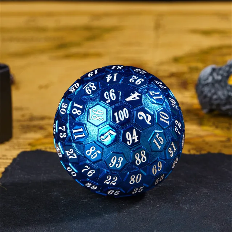 Azure Oracle | Solid Metal Dice | 45MM D100