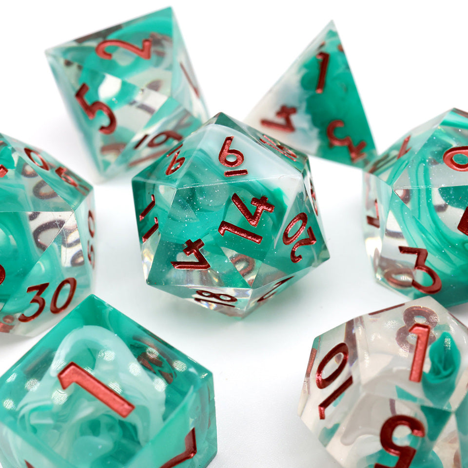 Spectral Coil | Sharp Edge Dice | 7 Piece Set