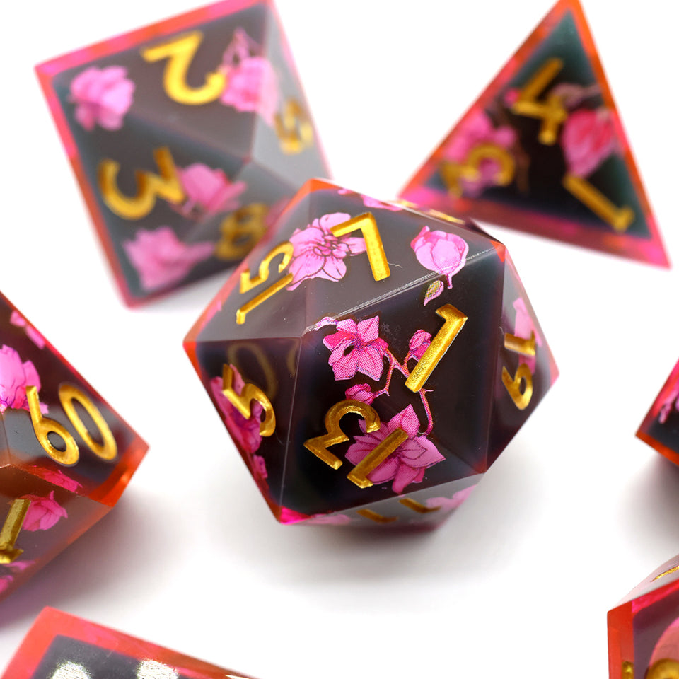 Death Blossom | Art Core Dice| 7 Piece Set