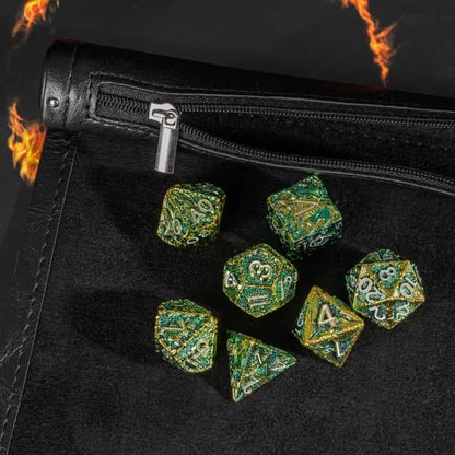 Scroll of Holding (Black) | Vegan Leather Dice Mat