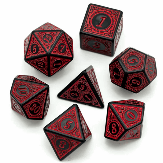 Infernal Runes | Acrylic Dice | 7 Piece Set