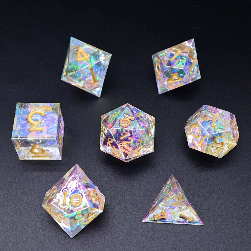 Candy Wrapper | Sharp Edge Dice | 7 Piece Set - Tabletop Dominion