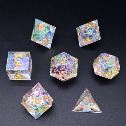 Candy Wrapper | Sharp Edge Dice | 7 Piece Set - Tabletop Dominion