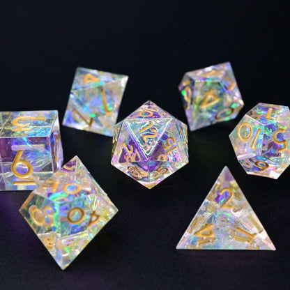 Candy Wrapper | Sharp Edge Dice | 7 Piece Set - Tabletop Dominion