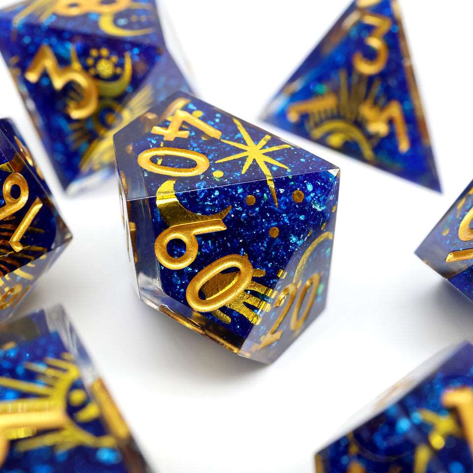 Celestial Body | Art Core Dice| 7 Piece Set - Tabletop Dominion