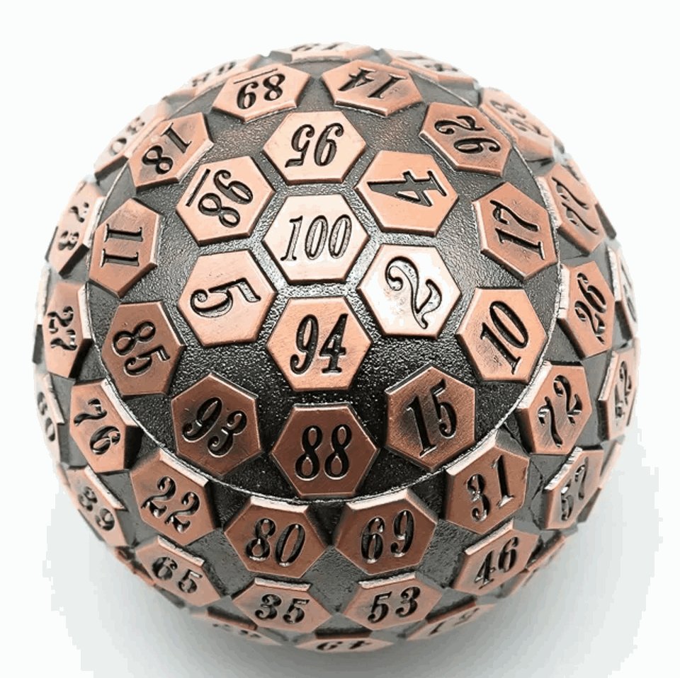 Copper Oracle | 45mm D100 | Metal - Tabletop Dominion