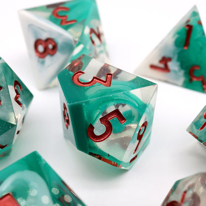 Spectral Coil | Sharp Edge Dice | 7 Piece Set