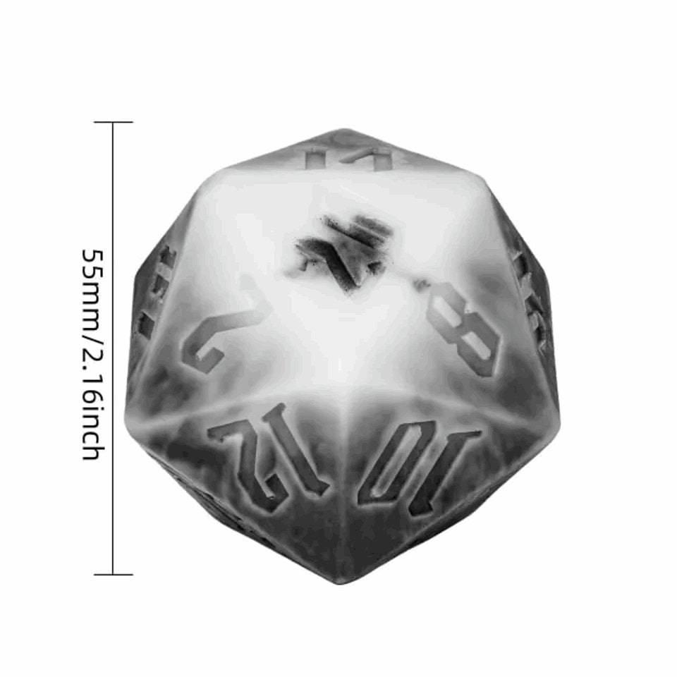 Critical Cleanse | 55mm D20 Soap | Black & White - Tabletop Dominion