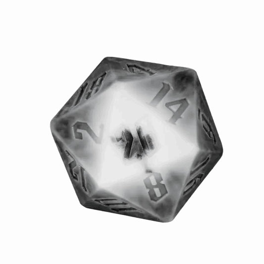 Critical Cleanse | 55mm D20 Soap | Black & White - Tabletop Dominion