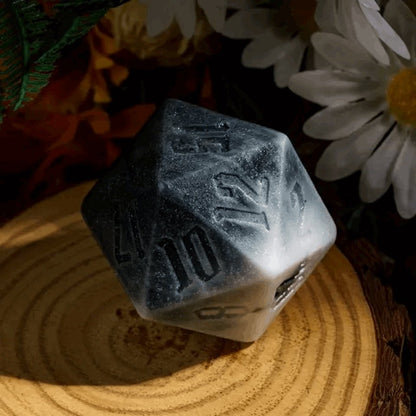 Critical Cleanse | 55mm D20 Soap | Black & White - Tabletop Dominion