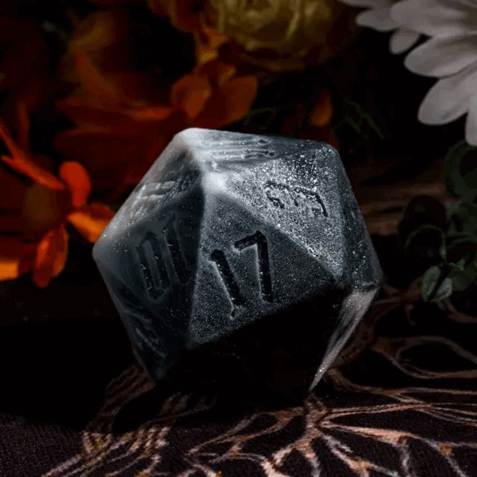 Critical Cleanse | 55mm D20 Soap | Black & White - Tabletop Dominion